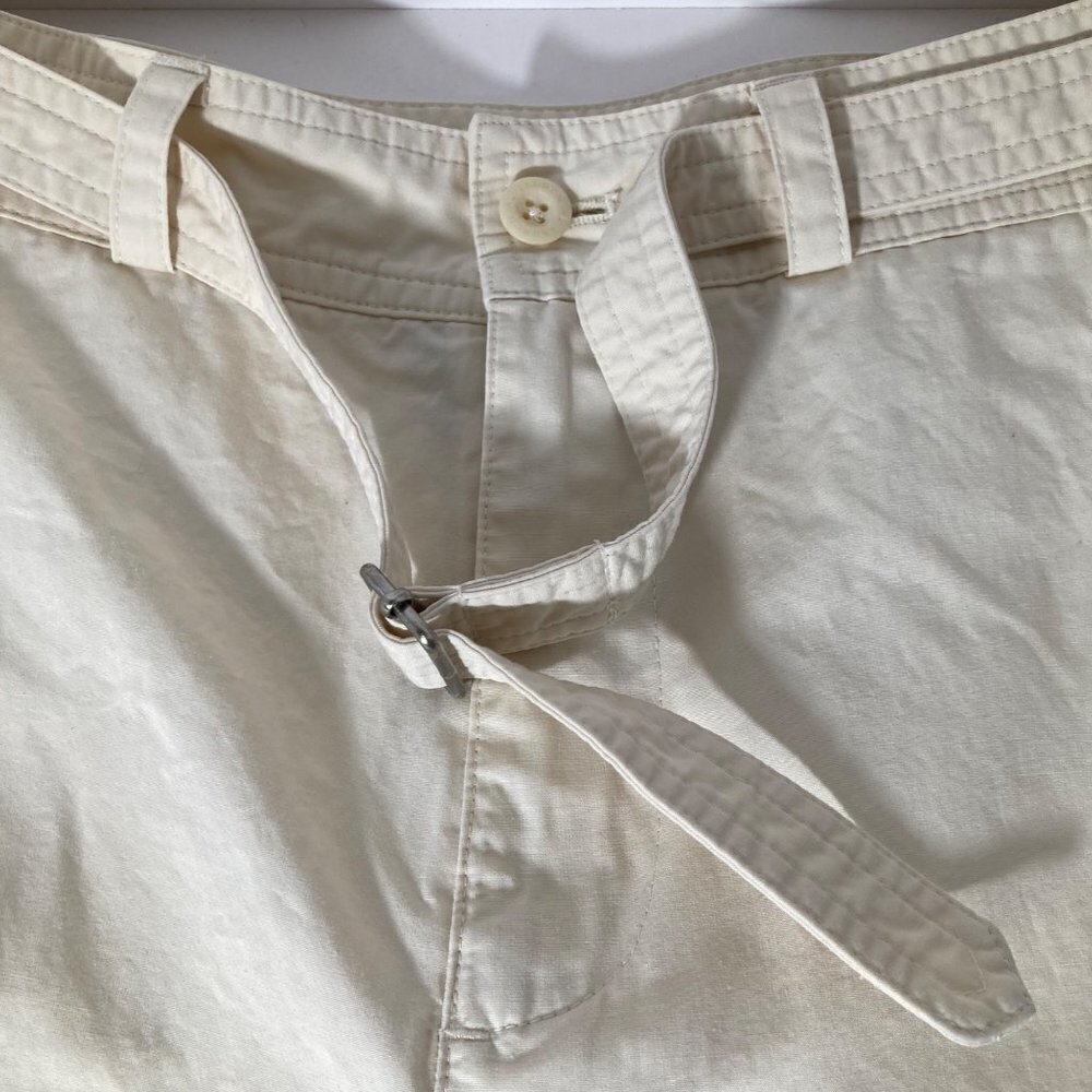 Womens Vintage Lauren Ralph Lauren Cotton Cargo‎ Hiking Shorts Off White 10 - Picture 4 of 7